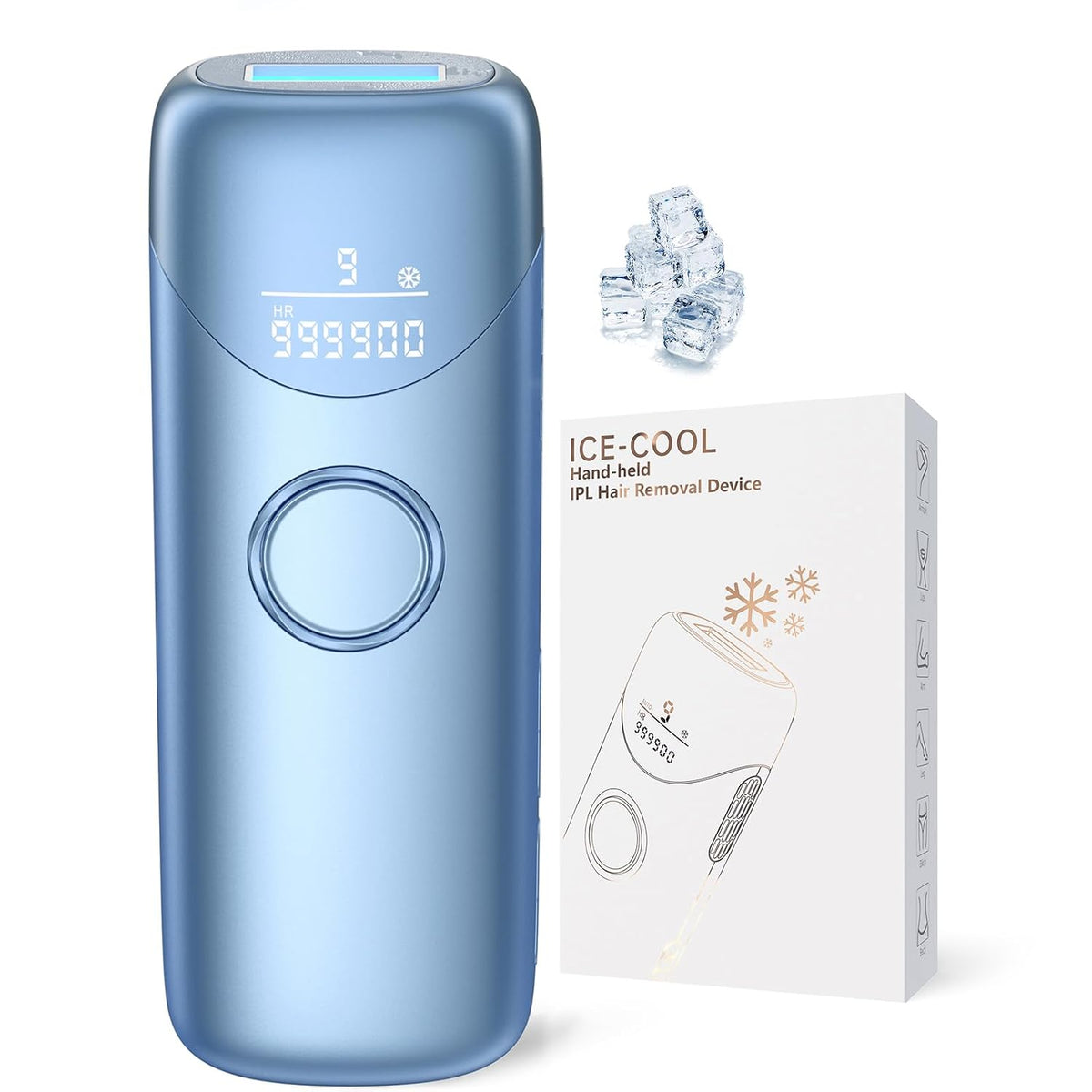 Ubroo 41°F Ice Cooling IPL Hair Removal for Women & Men(Blue) Full‑Body At‑Home Epilator, 97.6% Hair Reduction, Visible In Bikini, Armpits, Legs And Facial Areas