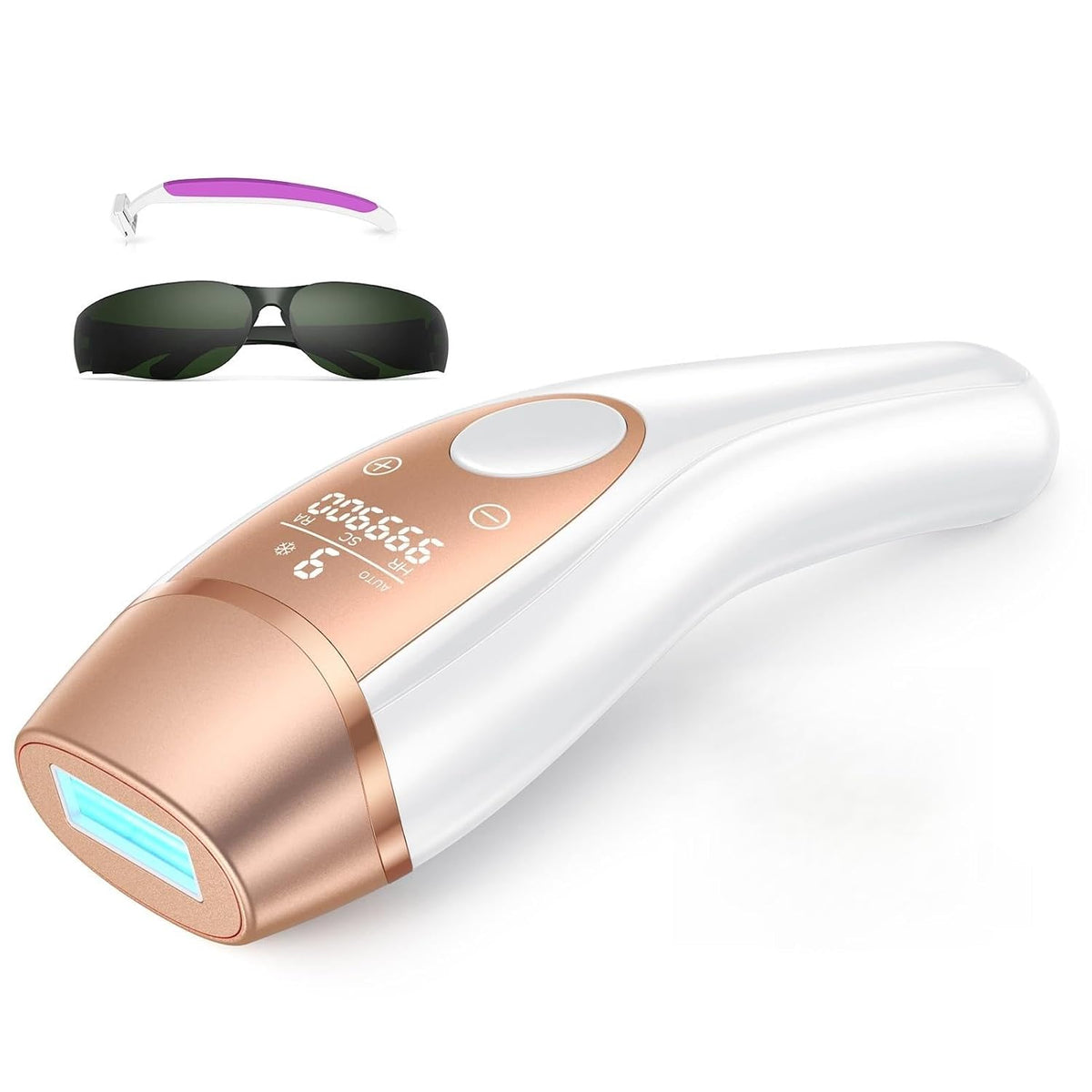 IPL Laser Hair Removal for Women and Men, 41°F Ice-Cooling for Nearly Painless, 90% Hair Reduction in 3 Weeks, 999,999 Flashes for Full Body, Face & Bikini
