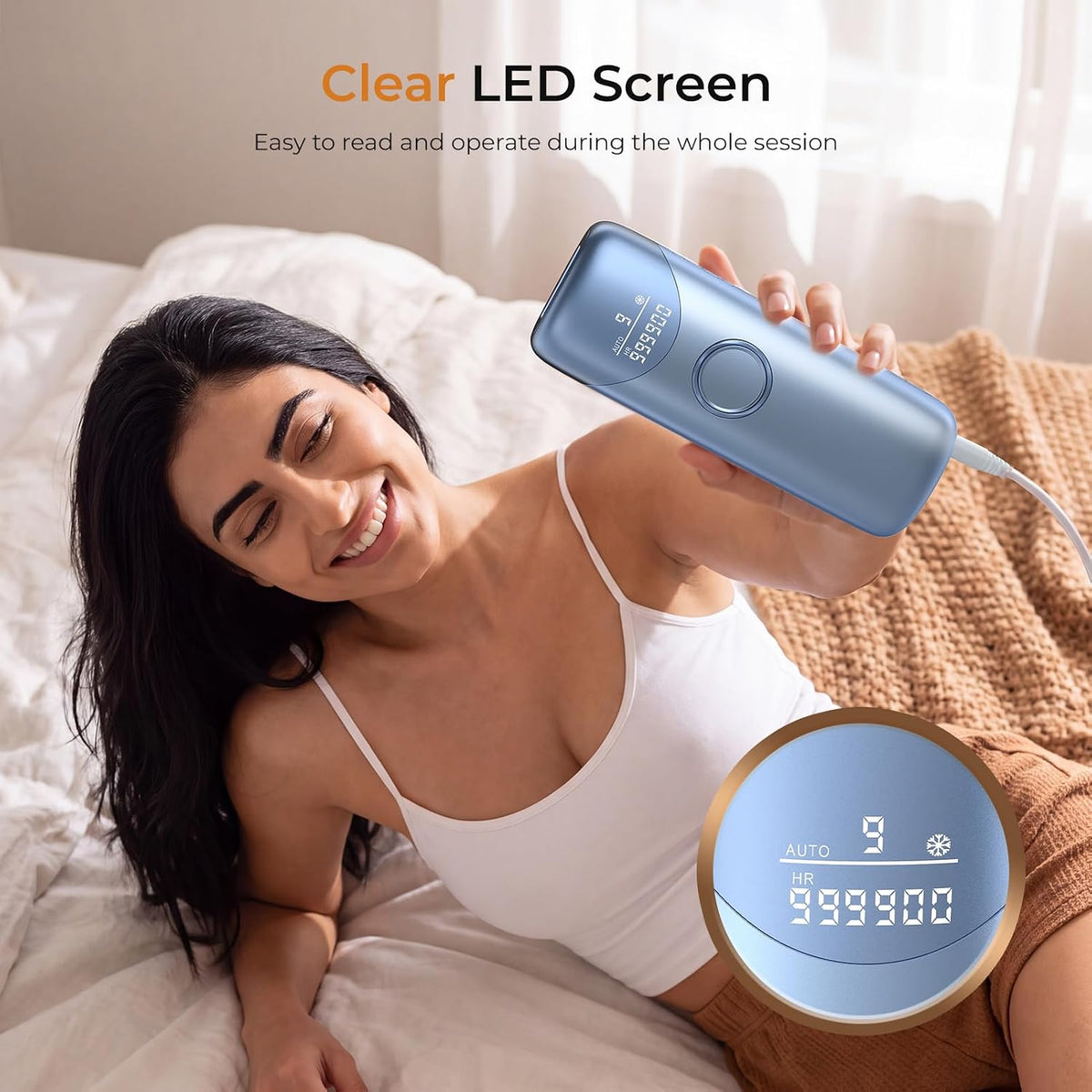 Ubroo 41°F Ice Cooling IPL Hair Removal for Women & Men(Blue) Full‑Body At‑Home Epilator, 97.6% Hair Reduction, Visible In Bikini, Armpits, Legs And Facial Areas