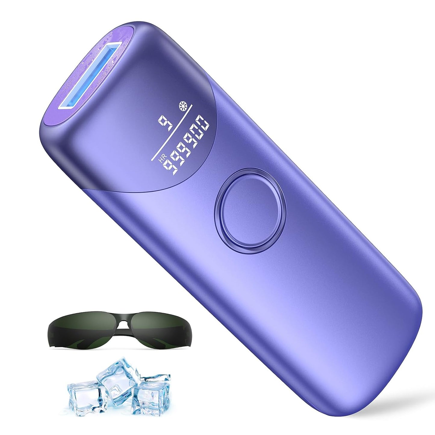 Laser Hair Removal,IPL Hair Removal Device with 5℃ Ice Cooling,At-Home Painless Laser Hair Removal for Women & Men,Body Legs Armpits Use (Purple)