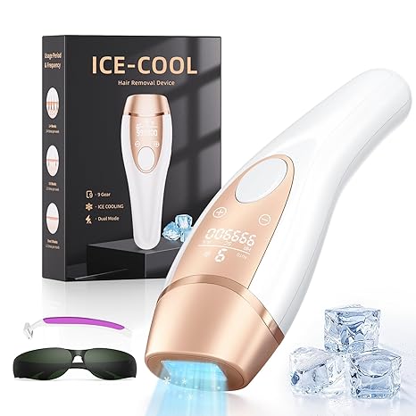 Laser Hair Removal, Ubroo IPL Laser Hair Removal for Women and Men, 3 In 1 At Home Hair Removal Device, 999,900+ Flashes Permanent Painless Hair Removal Machine with Ice Cooling for Whole Body Use